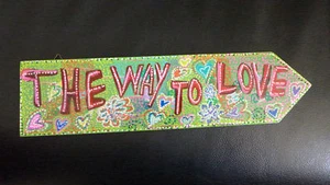 Handgemachte Mehrfarbenpfeil-Zeichen-Ausgangsdekor-Kunst-hölzernes gemalt... - Picture 1 of 7