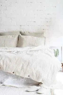 Linen Bedding Set - Linen Duvet Set with 2 Pillow Covers - Queen, King, Custom B - Image 1 of 4