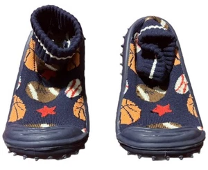 Rubberoos SkidProof Shoes Slipper Navy Football Basketball Baseball Size 6 - Picture 1 of 4