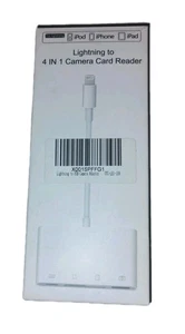 4in1 USB to Card Reader Adapter USB Camera Micro SD Memory Slot for iPhone iPad - Picture 1 of 5