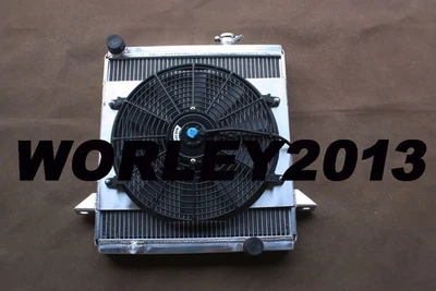 Radiador y ventilador de aluminio para Triumph TR6 1969-1974 / TR250 1967 1968 Foto 1 de 4