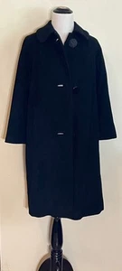 Abrigo chaqueta de cachemir negro importado de colección para mujer - Imagen 1 de 10