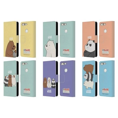 OFFICIAL WE BARE BEARS CHARACTER ART LEATHER BOOK WALLET CASE FOR GOOGLE PHONES - Image 1 of 4