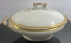 Ant William Lycett Haviland Limoges Designer Gilted Oval 12 1/2" Vegetable - Picture 1 of 10