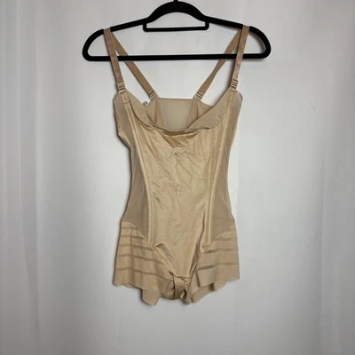 Maidenform Beige Shaping Corset Bodysuit Adjustable Straps Shapewear Large - Image 1 of 4