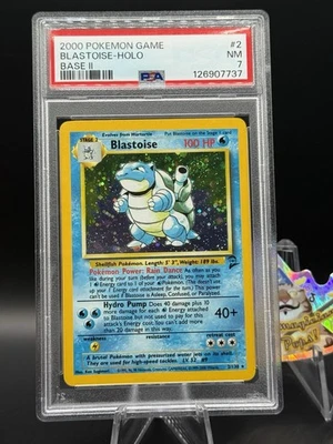 Hydro Pump Swirl!!! 2000 Pokemon Game Blastoise Base Set 2 Holo 2/130 - PSA 7 - Image 1 of 3