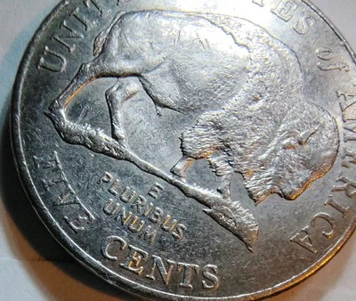 2005 P Buffalo Nickel Detached Leg Multi Eye Extra Letters Grease Strike Through - Image 1 of 4