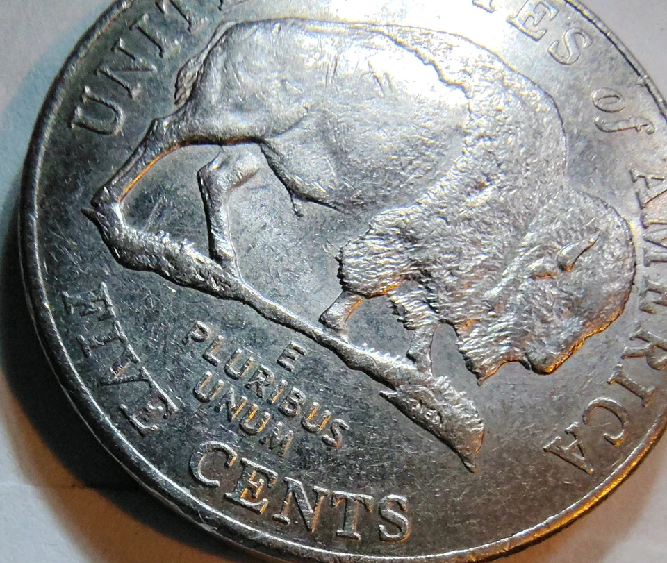 2005 P Buffalo Nickel Detached Leg Multi Eye Extra Letters Grease Strike Through - Image 1 of 4