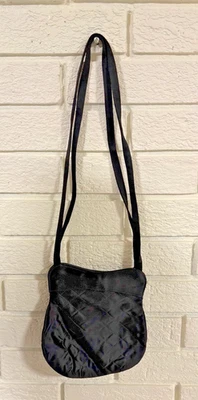 Bolso de hombro Walborg vintage con puntada de diamante negro - se adapta a teléfono celular Foto 1 de 4