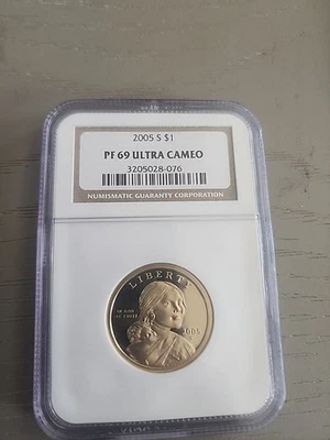 2005 S $1 Sacagawea Dollar Proof NGC PF 69 Ultra Cameo - Image 1 of 2