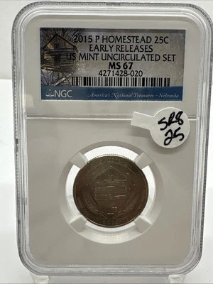 2015 S Homestead Quarter 25C NGC MS67 Early Releases SR8-25 - Image 1 of 4