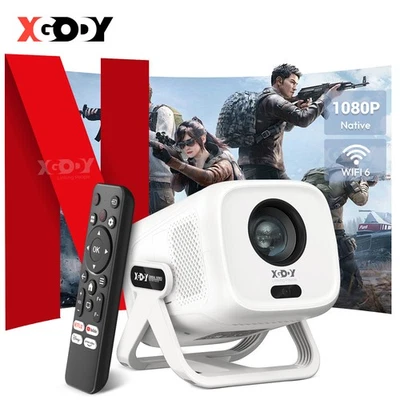 XGODY Netflix Offizieller FHD Beamer Smart-Projektor Android Heimkino 25000Lumen - Bild 1 von 4