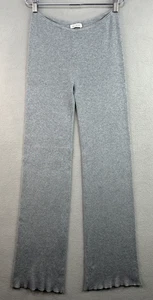 St. Agni Pants Lounge Knit Low Waist Gray Straight Leg Tencel 90s Figure-Hugging - Picture 1 of 12