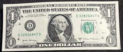 2017 A Unc. Cleveland $1 Bill Mis-stamped 8 Green Ink Error & Gas Pump Error - Image 1 of 2