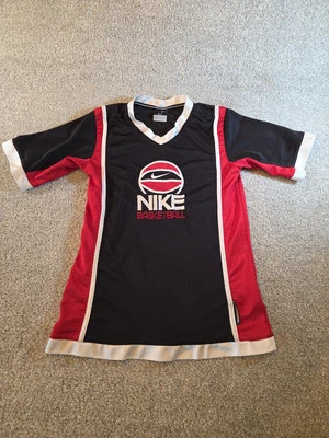 Nike Youth Basketball Jersey 10-12 Embroidered Red Black White DriFit Medium - Image 1 of 4