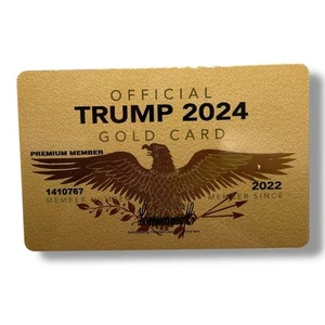 Offizielle Trump 2024 Goldkarte 3” x 2” Donald Trump - Bild 1 von 2