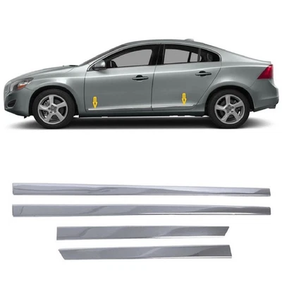 Хромированный молдинг для боковой двери VOLVO S60 2011-2018 4 двери нержавеющая сталь - Изображение 1 из 4