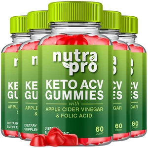 5 Pack Nutra Pro Keto ACV Gummies Maximum Strength Vitamin Formula, 300 Gummies - Picture 1 of 12