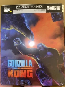 OOP NEW Godzilla Vs Kong 4K Blu-Ray/DHD Best Buy SteelBook SOLD OUT! USA - Bild 1 von 2