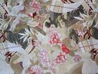 Japanese Cranes Boats Floral Clearwater Cotton Fabric 1 yd.