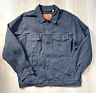 Levi's Black Trucker Denim Jacket XXL Coat Top Button Up Original Classic Boxy