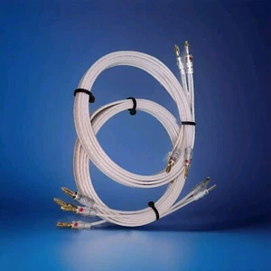 QED Silver Anniversary 2 x 2.5 metre Bi-wire speaker cable set with B. plugs N.6 - Picture 1 of 20