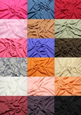 100% Seide Georgette Silk Bluse Kleid Schal Nachtkleid Seidenkleid Damenkleid  - Bild 1 von 2