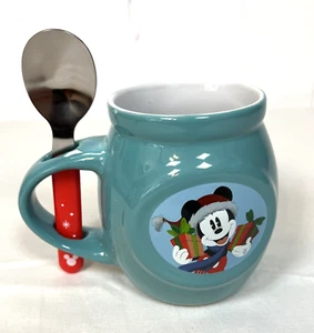Tazza Disney Topolino Cacao/Caffè/Tè con Cucchiaio con Manico Blu Inverno 2022 - Foto 1 di 7