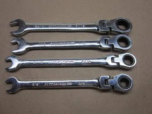 Pittsburgh Pro Combination Open End and Ratchet Angled Wrenches SAE - Picture 1 of 4