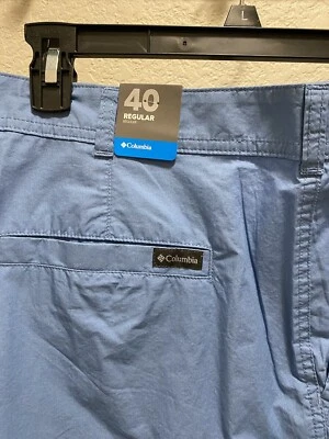 Pantalones Cortos Columbia Para Hombre 40 8 Pulgadas Entrepierna Azul Bebé Nuevos Con Etiquetas Foto 1 de 4