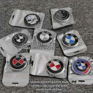 4pcs 56mm 60mm 65mm 70mm Car Wheel Hub Center Cap Aluminum Sticker For BMW - Picture 1 of 37