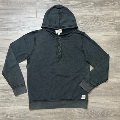 Sudadera con Capucha Lucky Brand Tejido Más Suave Etiqueta Gris Carbón 1/4 Botón Suéter Para Hombres M Foto 1 de 4
