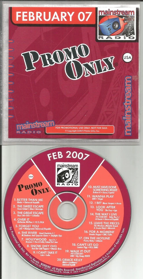 EDITS MIXES PROMO CD RED HOT CHILI PEPPERS Hinder JAY Z Relient K THE FRAY Unk - Image 1 of 1