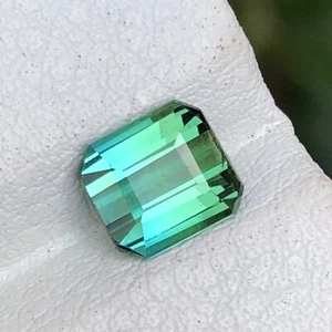 Top corte esmeralda 1,30 quilates azul verde bicolor turmalina piedras preciosas sueltas de Afganistán - Imagen 1 de 11
