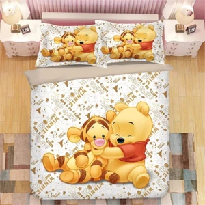 Winnie The Pooh And Tiger Friendship Duvet Cover Set (4pcs) - Picture 1 of 2