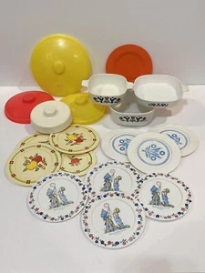 20 Piece Lot of Vintage Pretend Play Kitchen Dishes Pyrex Holly Hobbie Variety - Picture 1 of 11
