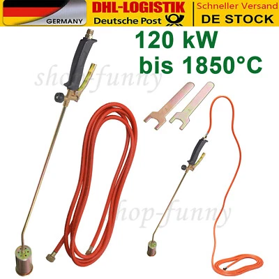 120KW Brenner Gasbrenner Regler Abflammgerät Unkrautvernichter Dachbrenner ø60mm - Bild 1 von 4