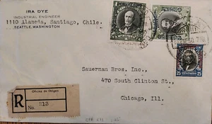 J) 1930 CHILE, ANIBAL PINTO, JOSE DE BALMACEDA, REGISTERED, MULTIPLE STAMPS, AIR - Picture 1 of 1