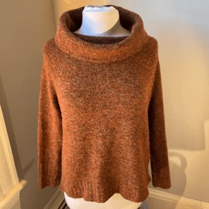 RD Style, Orange Spacedye Cowl Neck Sweater, S. Oversize. Evereve - Picture 1 of 8
