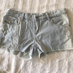 BLANKNYC BLANK NYC Womens Lace Distrssed Shorts Size 26 Light Blue