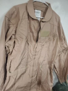 50 Long Military CWU-27/P Type-I Class-2 Tan Flyers Coveralls SIZE 50L - Picture 1 of 12