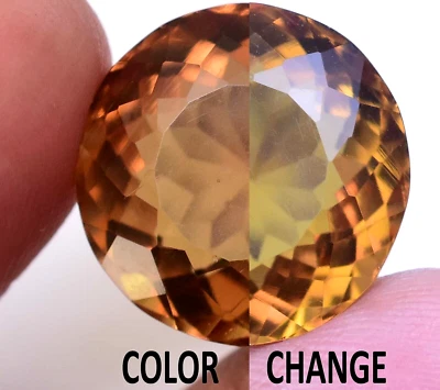 23.30 Ct Round Natural Unique Color Change Diaspore Certified Loose Gemstone - Image 1 of 4