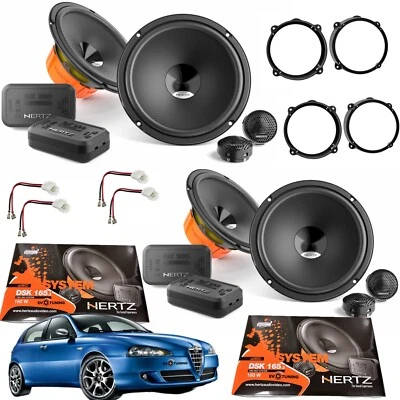 Kit 8 Casse Altoparlanti Hertz DSK165.3 2Vie Anteriori Posteriori Alfa Romeo 147
