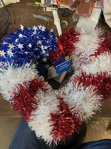 Lot Of 7 Heart Shaped 4th Of July Decorations - Picture 1 of 1