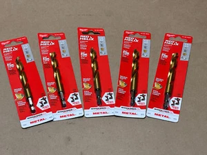 5x Pack Lot Milwaukee Shockwave Impact Duty Metal Titanium Drill Bit 13/32" - Picture 1 of 4