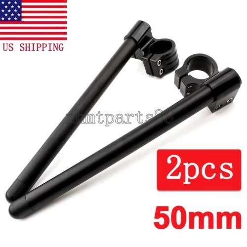 50mm Riser 7/8" Clip On Handlebars For Kawasaki Ninja ZX10R 04-16 Ninja ZX14 14R — 第 1/4 张图片