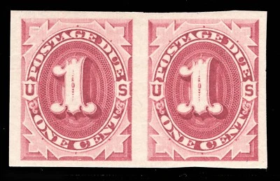 MOMEN: US STAMPS #J22P5 POSTAGE DUE PROOF IMPERF PAIR MINT OG H VF LOT #81101* - Image 1 of 2