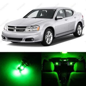 9 x Green LED Interior Light Package For 2008 - 2014 Dodge Avenger + PRY TOOL - Picture 1 of 6