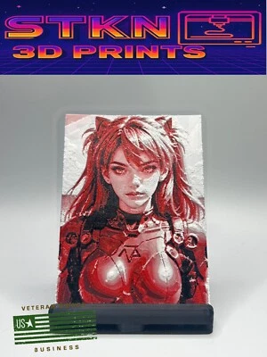🎨 Neon Genesis Evangelion - Asuka Langley Soryu - Large Decal Case Mod Magnet - Image 1 of 4
