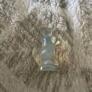 Vintage SABINO Opalescent Glass Pekingese Dog Figurine France Art Signed - Picture 1 of 3